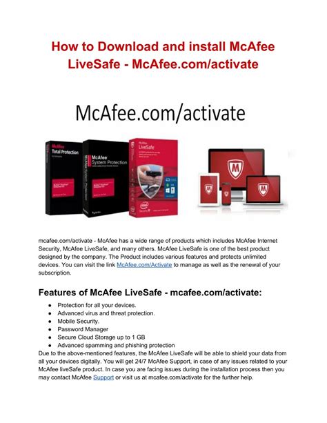 mcafee livesafe trial download|How to Download and Install McAfee Products Sold at .